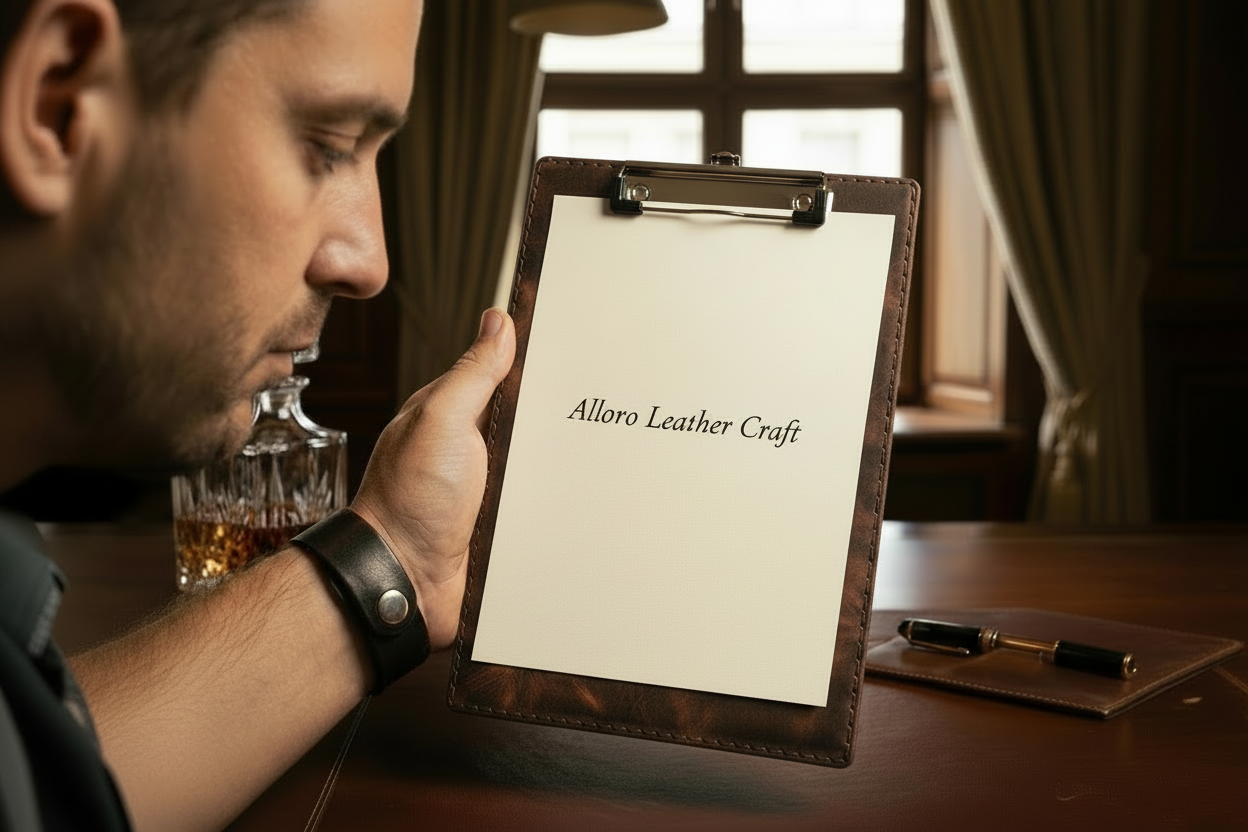 A5 Clipboard Sekreterlik Deri El Yapımı Hakiki Deri