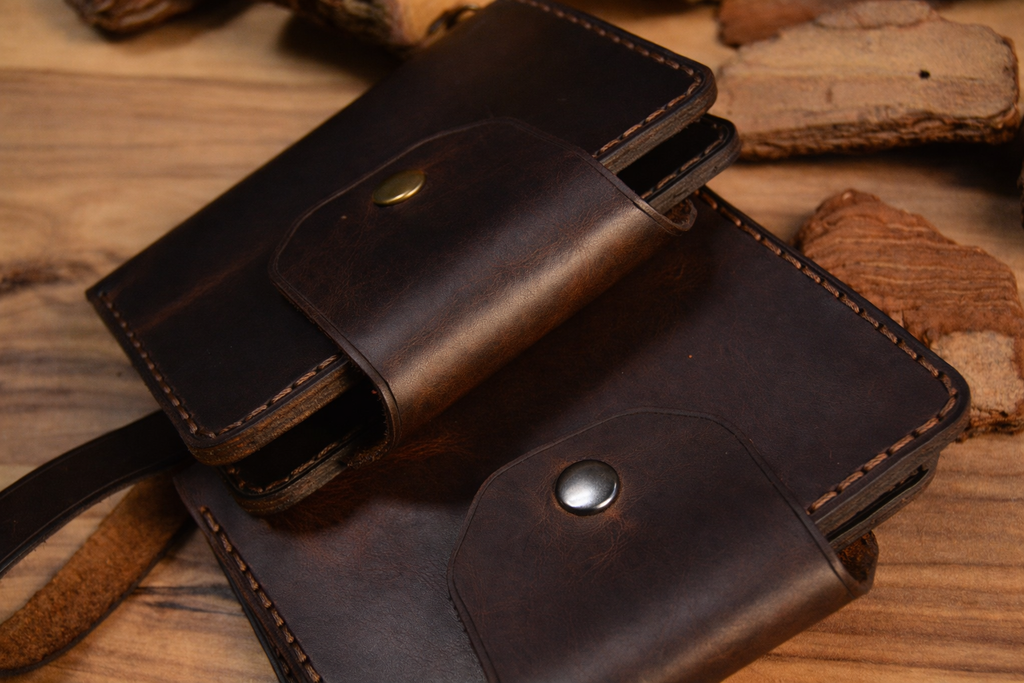 Afrodit Fermuarlı Cüzdan Çıtçıtlı Tasarım Hakiki Deri El Yapımı