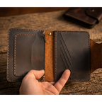 Afrodit Fermuarlı Cüzdan Çıtçıtlı Tasarım Hakiki Deri El Yapımı