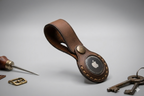 AirTag Uyumlu Deri Anahtarlık Hakiki Deri El Yapımı Loop