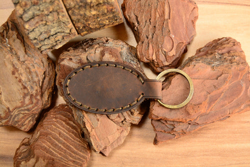 Deri Anahtarlık V-1 Hakiki Deri El Dikişi