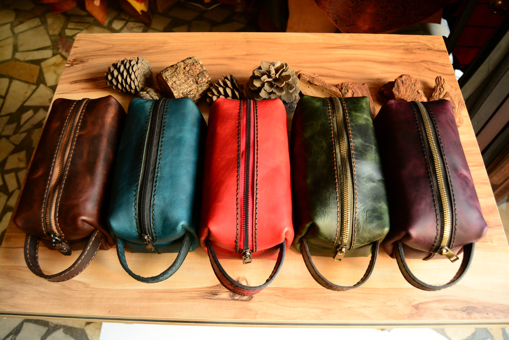 Dopp Kit Çanta El Çantası Hakiki Deri El Yapımı