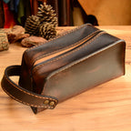 Dopp Kit V-3 Çanta Özel Tasarım Hakiki Deri El Yapımı