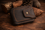 Gladiator Cüzdan Bifold Çıtçıtlı Tasarım Hakiki Deri El Yapımı
