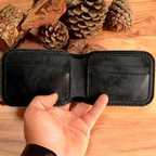Gladiator Cüzdan Bifold Çıtçıtlı Tasarım Hakiki Deri El Yapımı