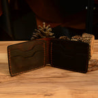 Ism V-1 Cüzdan Bifold Tasarım Hakiki Deri El Yapımı