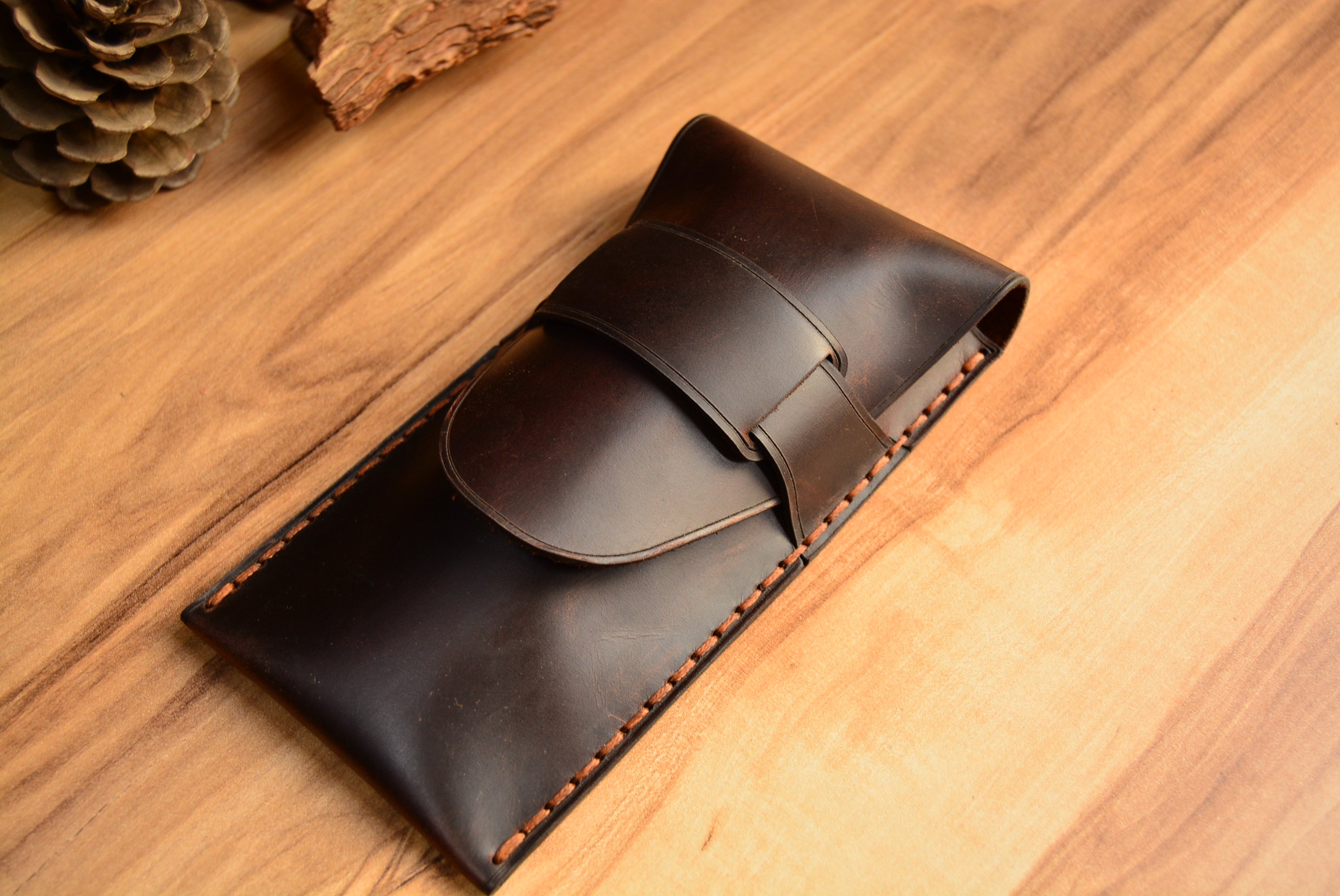 Kol Saati Kılıfı Tekli Hakiki Deri El Yapımı