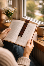 hakiki deri el yapimi hakiki deri kitap ayıracı – kurdele tasarım şık ve dayanıklı bookmark