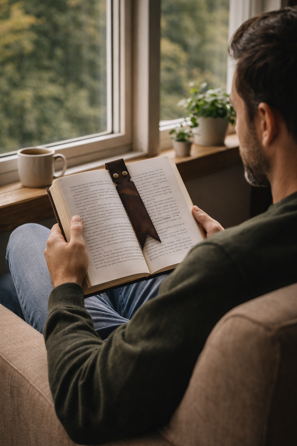 Hakiki Deri Kitap Ayıracı Kurdele Tasarım