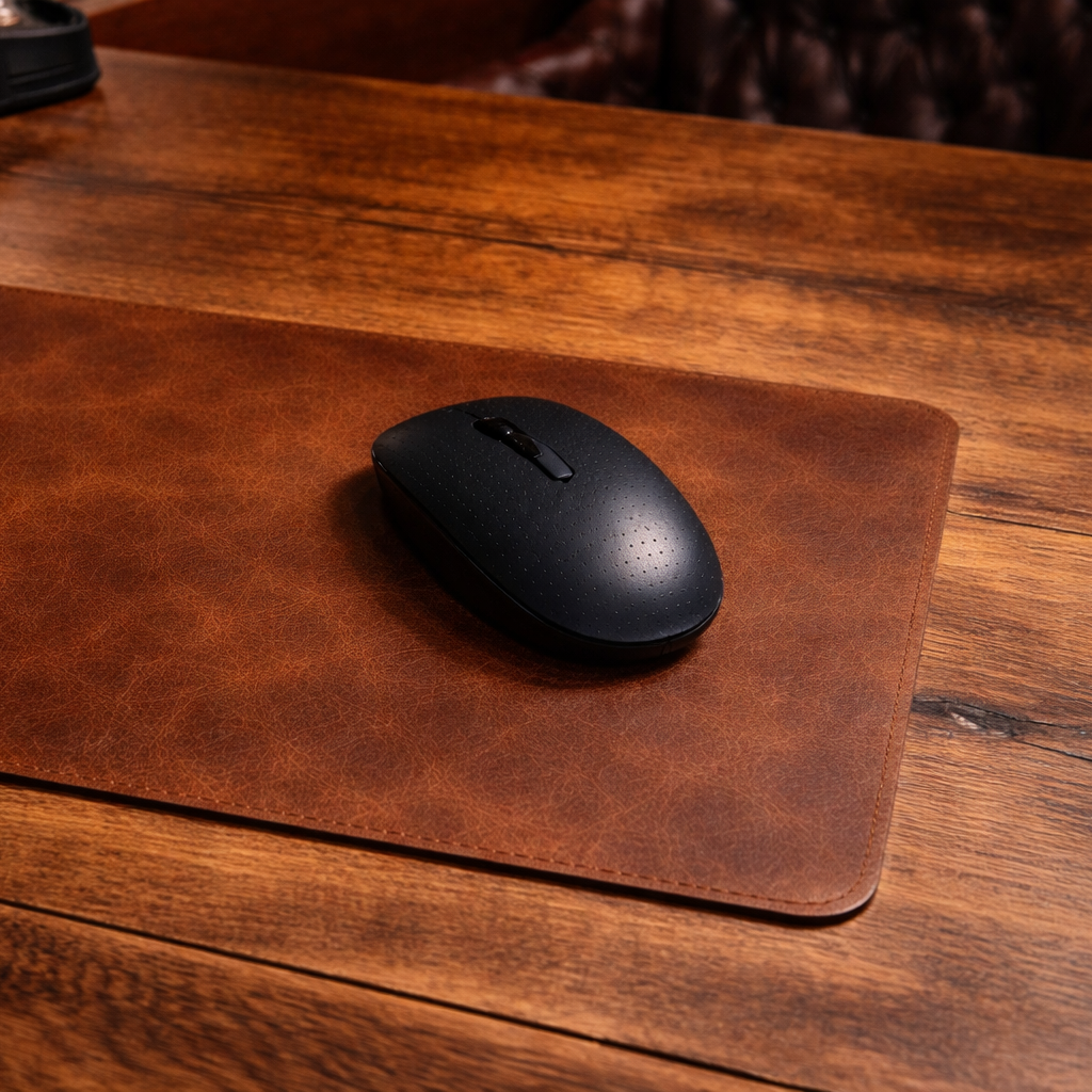 Hakiki Deri Mousepad Rulo Taşınabilir Tasarım
