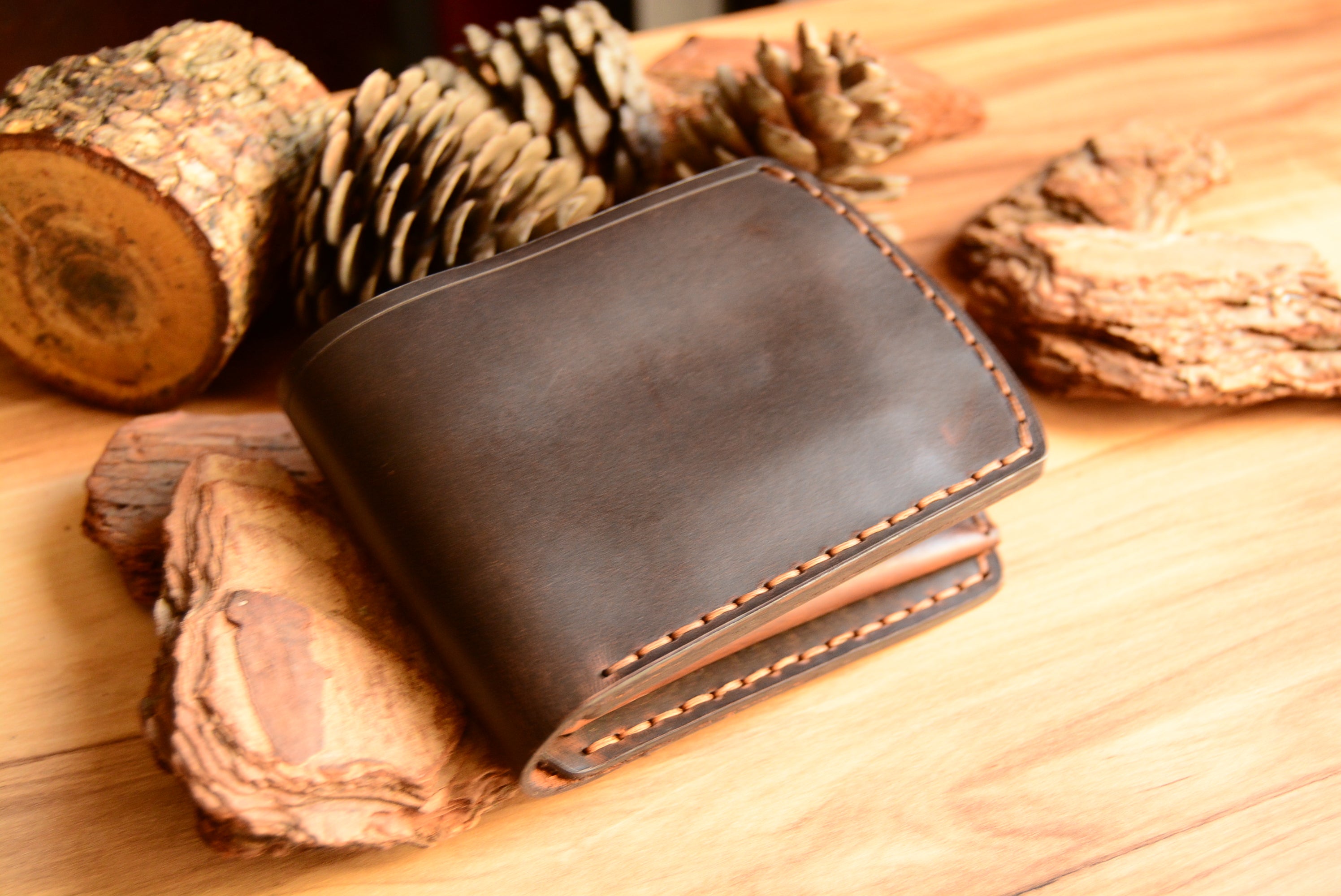 Pallas Deri Cüzdan Bifold Hakiki El Yapımı