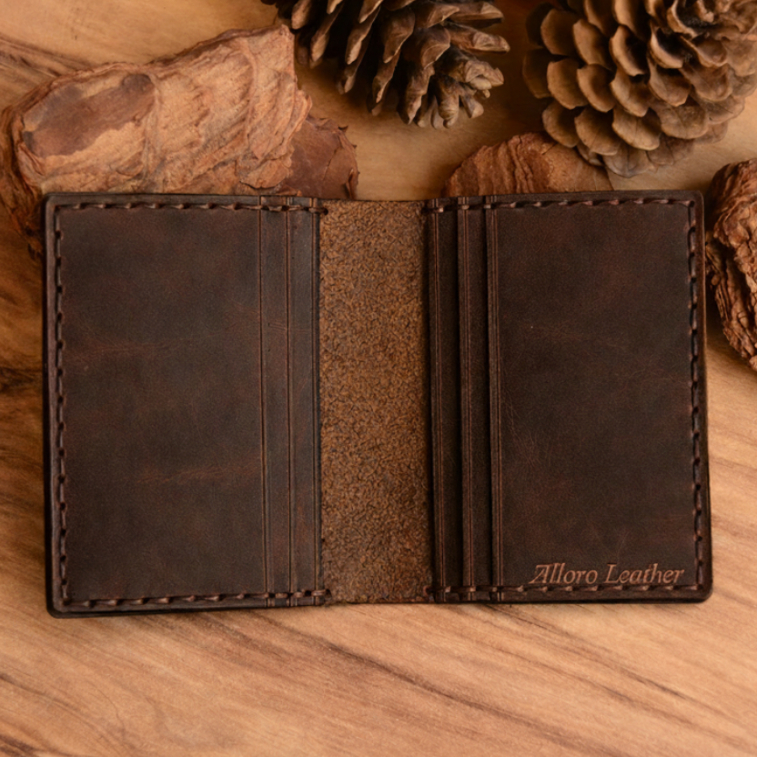 hakiki deri el yapimi roseınn deri kartlık