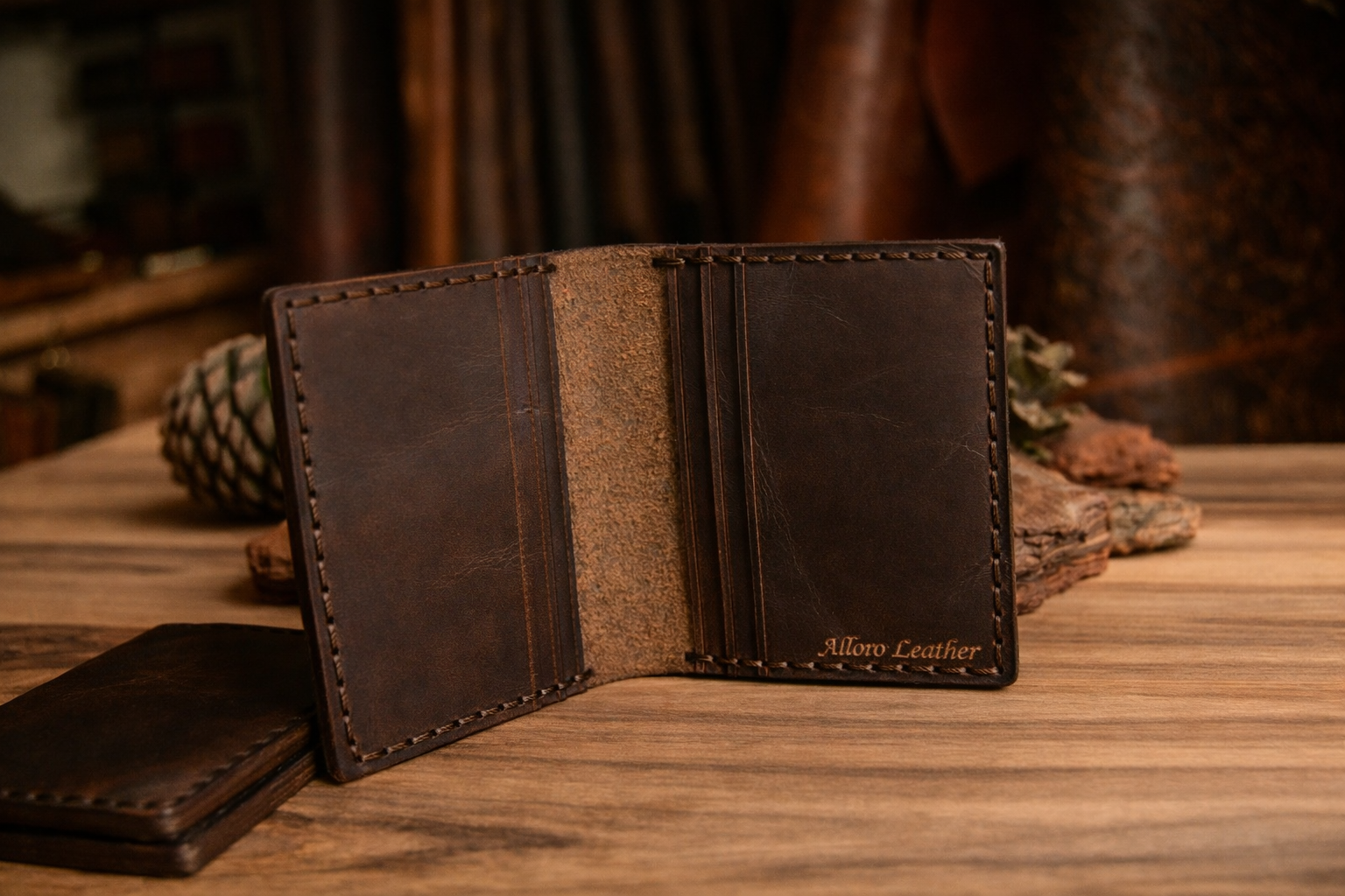 Roseinn Kartlık Hakiki Deri El Yapımı