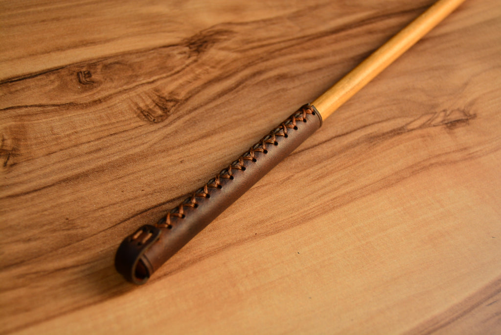 Deri Sinek Sopası Hakiki Deri El Yapımı Ahşap Saplı (Fly Swatter)